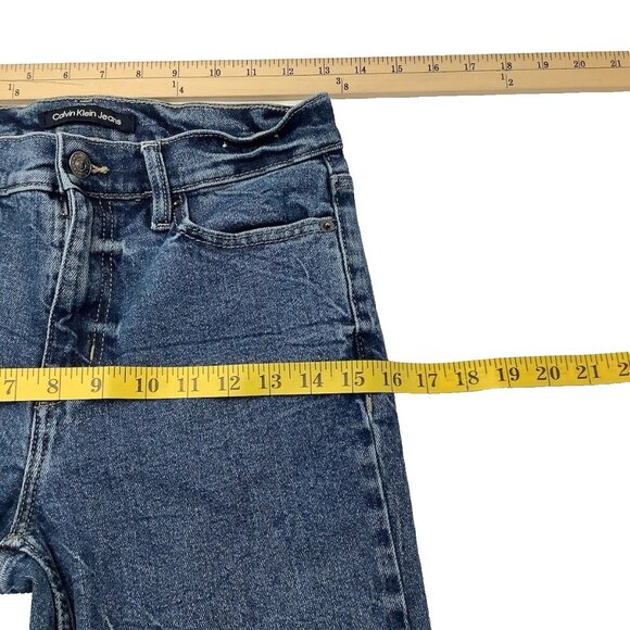 Calvin Klein High Rise Straight Denim Jeans Medium Wash Women’s Size 27 - Picture 8 of 9